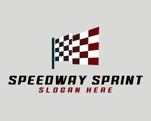 Motorsport Racing Flag logo design