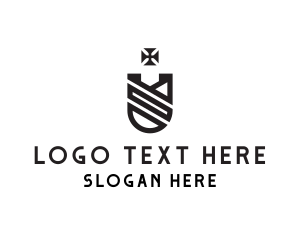 Letter GS - Royal Cross Shield logo design