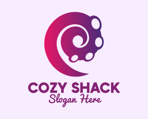 Shack - Gradient Spiral Tentacle logo design