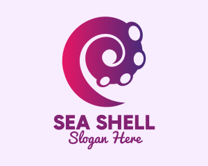 Gradient Spiral Tentacle logo design