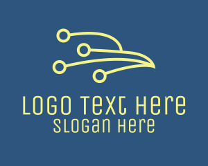 Yellow - Tech Abstract Bird logo design