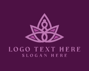 Stretching - Zen Lotus Yoga logo design