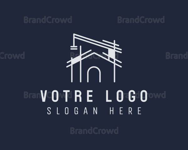 House Blueprint Architecture Logo