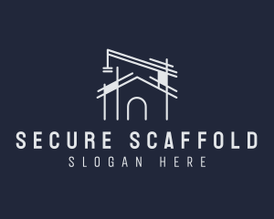 Scaffolding - House Blueprint Architecture logo design