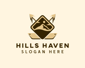 Hills - Arrow Mountain Nature logo design