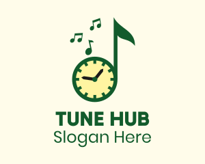 Music Clock Time  logo design