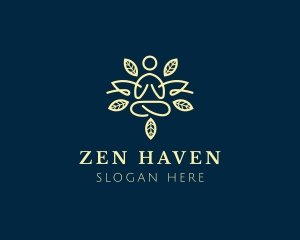 Zen Leaf Meditation  logo design