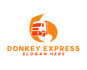 Orange Courier Express logo design