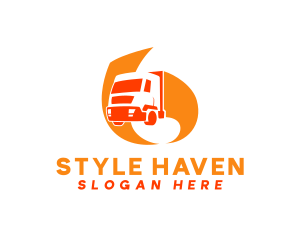 Trailer - Orange Courier Express logo design