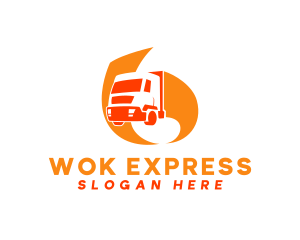 Orange Courier Express logo design