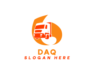 Truck - Orange Courier Express logo design