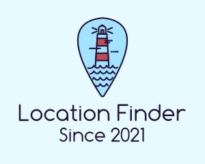 Geolocation - Lighthouse Location Pin logo design