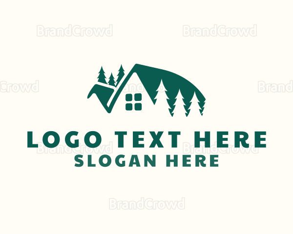 Forest Cabin House Logo