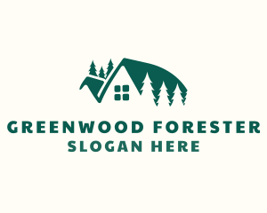 Forest Cabin House logo design