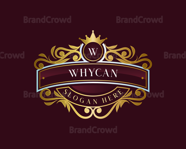 Premium Crown Ornament Logo