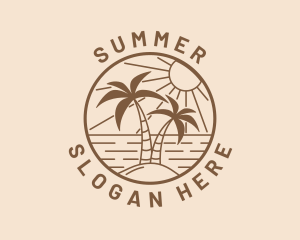 Summer Beach Island logo design