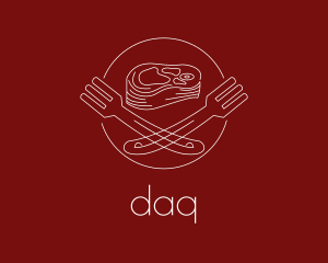 Restaurant - Minimalist Steak Plate logo design