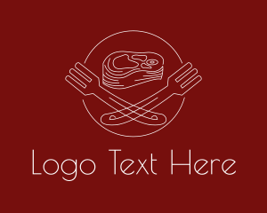 Sirloin - Minimalist Steak Plate logo design