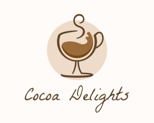 Coffee Wine Glass logo design