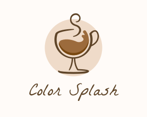 Coffee Wine Glass logo design