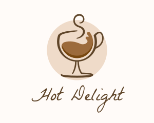 Coffee Wine Glass logo design