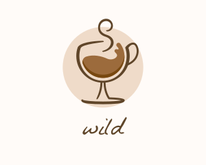 Splash - Coffee Wine Glass logo design