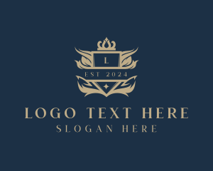 Floral - Regal Shield Monarchy logo design