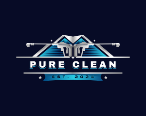 Pressure Washer Cleaning logo design