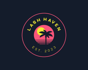 Resort Beach Sunset logo design