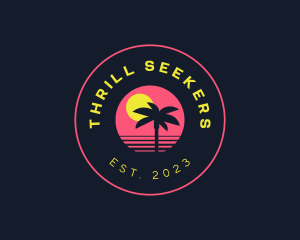 Resort Beach Sunset logo design