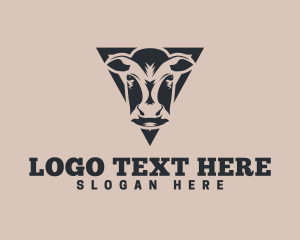Meat Shop - Triangle Cow Ranch logo design