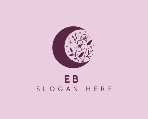 Feminine Floral Moon Wellness Logo