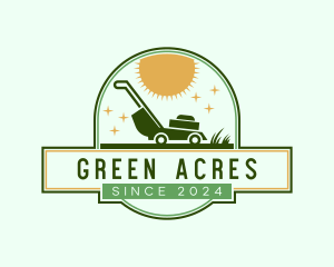 Lawn Mower Gardening logo design