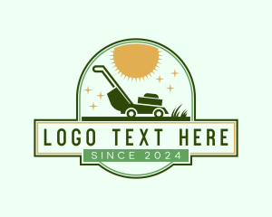 Lawn Mower Gardening Logo