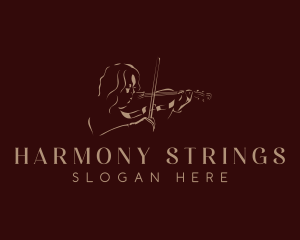 Violin Instrument Performer logo design