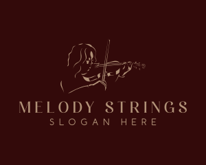 Violin Instrument Performer logo design