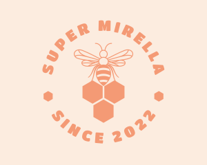 Minimalist - Organic Honey Bee logo design