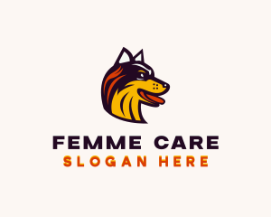 Husky Breeder Pet Care logo design