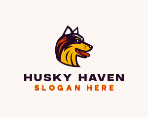 Husky Breeder Pet Care logo design
