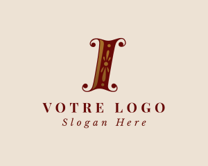 Boutique - Elegant Floral Letter I logo design