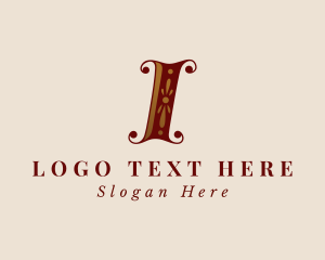 Letter I - Elegant Floral Letter I logo design