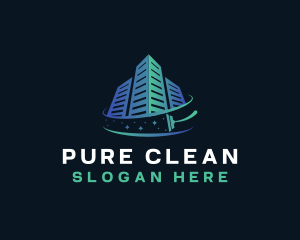 Building Cleaning Squeegee logo design