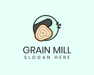 Mill - Lumberjack Wood Mill logo design