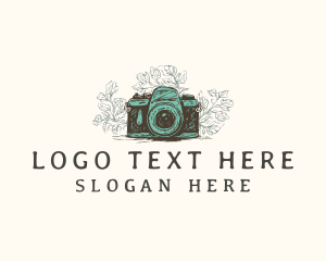 Filmmakers - Floral Photography Camera logo design