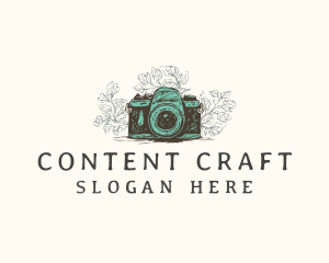 Floral Photography Camera logo design