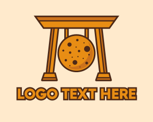 Treat - Orange Cookie Gong logo design