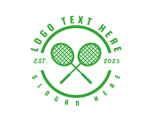 Athelete - Tennis Racket Court logo design