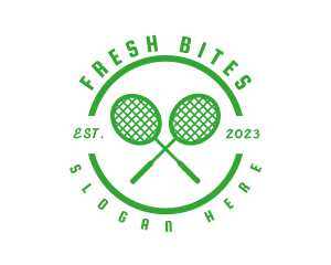 Tennis Racket Court logo design