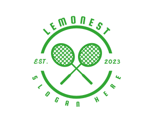 Athletics - Tennis Racket Court logo design