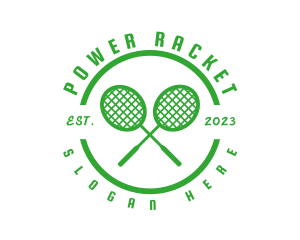 Racket - Tennis Racket Court logo design